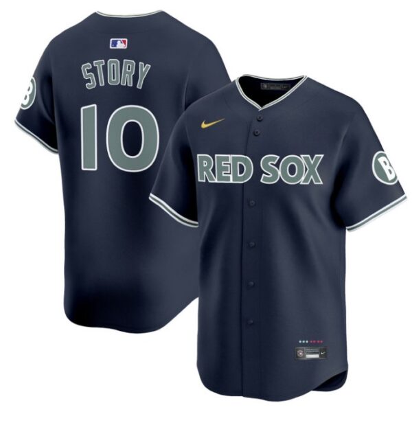 Trevor Story Jersey #10 Boston Red Sox 2025 City Connect Vapor Premier Limited Stitched Navy