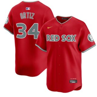 David Ortiz Jersey #34 Boston Red Sox 2025 City Connect Vapor Premier Limited Stitched Red
