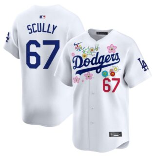 Vin Scully Jersey #67 Los Angeles Dodgers x Takashi Murakami 2025 Vapor Limited Stitched White