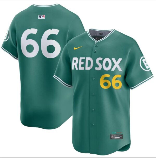 Brayan Bello Jersey #66 Boston Red Sox Green 2025 City Connect Limited Stitched