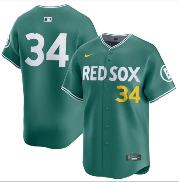 David Ortiz Jersey #34 Boston Red Sox Green 2025 City Connect Limited Stitched