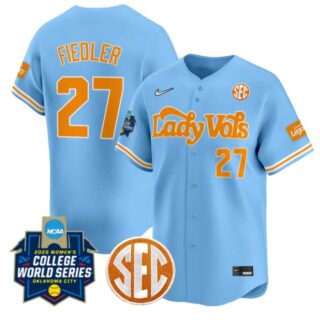 Kinsey Fiedler Jersey #27 Tennessee Volunteers Softball 2025 World Series Stitched Blue