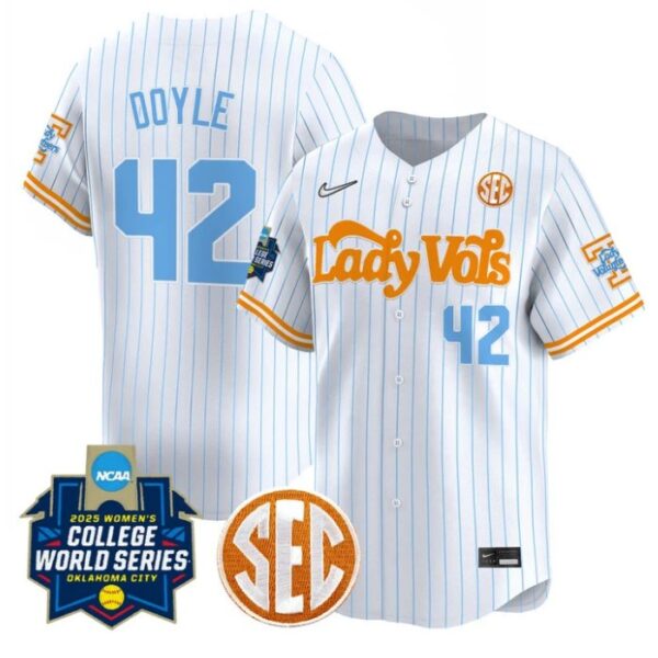 Amayah Doyle Jersey #42 Tennessee Volunteers Softball 2025 World Series Stitched Pinstripe