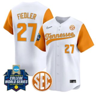 Kinsey Fiedler Jersey #27 Tennessee Volunteers Softball 2025 World Series Stitched White