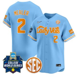 Laura Mealer Jersey #2 Tennessee Volunteers Softball 2025 World Series Stitched Blue