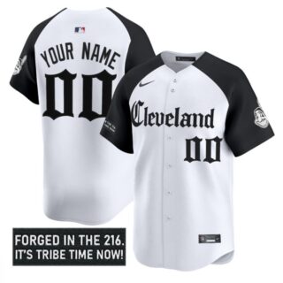 Custom Cleveland Indians Jersey Gothic Iron Edition Stitched Alternate