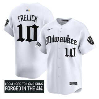 Sal Frelick Jersey #10 Milwaukee Brewers Gothic 414 Shadows Edition White