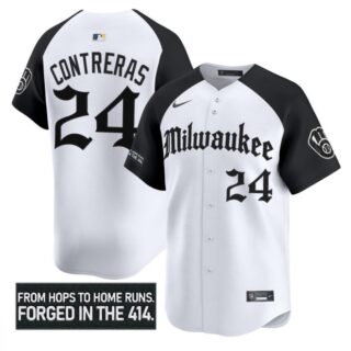 William Contreras Jersey #24 Milwaukee Brewers Gothic 414 Shadows Edition