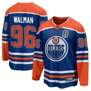 Jake Walman 96 Edmonton Oilers 2025 Stanley Cup Final Home Breakaway Men Jersey - Royal