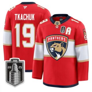 Matthew Tkachuk Jersey #19 Florida Panthers 2025 Stanley Cup Final Stitched Red