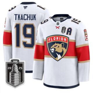 Matthew Tkachuk Jersey #19 Florida Panthers 2025 Stanley Cup Final Stitched White