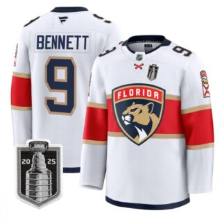 Sam Bennett Jersey #9 Florida Panthers 2025 Stanley Cup Final Stitched White