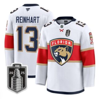 Sam Reinhart Jersey #13 Florida Panthers 2025 Stanley Cup Final Stitched White