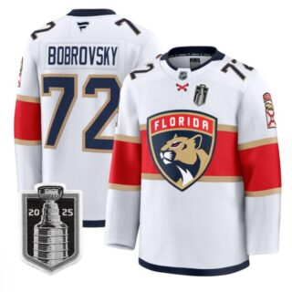 Sergei Bobrovsky Jersey #72 Florida Panthers 2025 Stanley Cup Final White