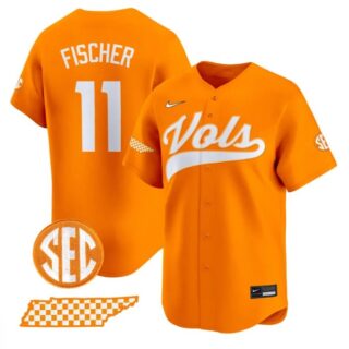 Andrew Fischer Jersey #11 Tennessee Volunteers Vols 2025 Premier Limited Stitched Orange