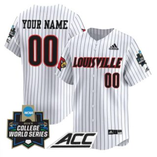 Custom Louisville Cardinals Jersey 2025 World Series Stitched Pinstripe