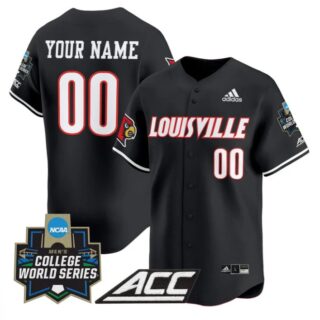 Custom Louisville Cardinals Jersey 2025 World Series Stitched Black