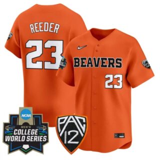 Canon Reeder Jersey #23 Oregon State Beavers 2025 World Series Stitched Orange