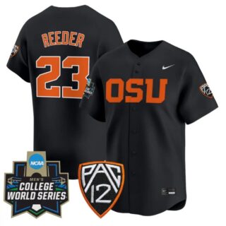 Canon Reeder Jersey #23 Oregon State Beavers 2025 World Series Stitched Black