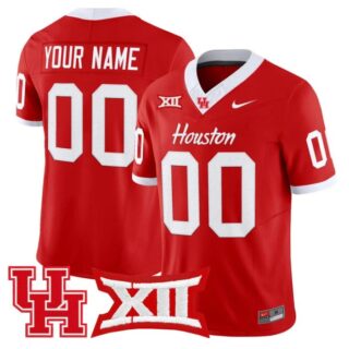 Custom Houston Cougars Jersey Name, Number 2025 Vapor Stitched Red