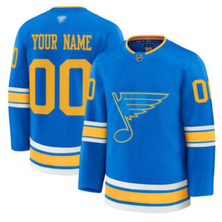 Men Custom St. Louis Blues Jersey Name, Number 2025-26 Premium Stitched Blue