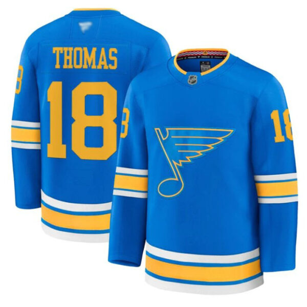 Robert Thomas Jersey #18 St. Louis Blues 2025-26 Premium Stitched Blue
