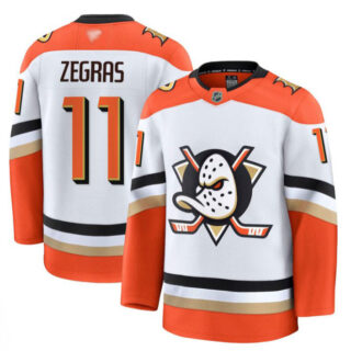 Trevor Zegras Jersey #11 Anaheim Ducks 2025 Premium Stitched Away