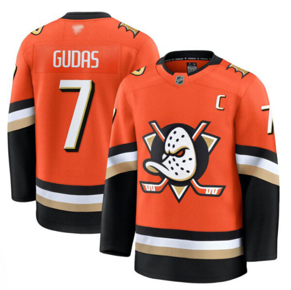 Radko Gudas Jersey #7 Anaheim Ducks 2025 Premium Stitched Home