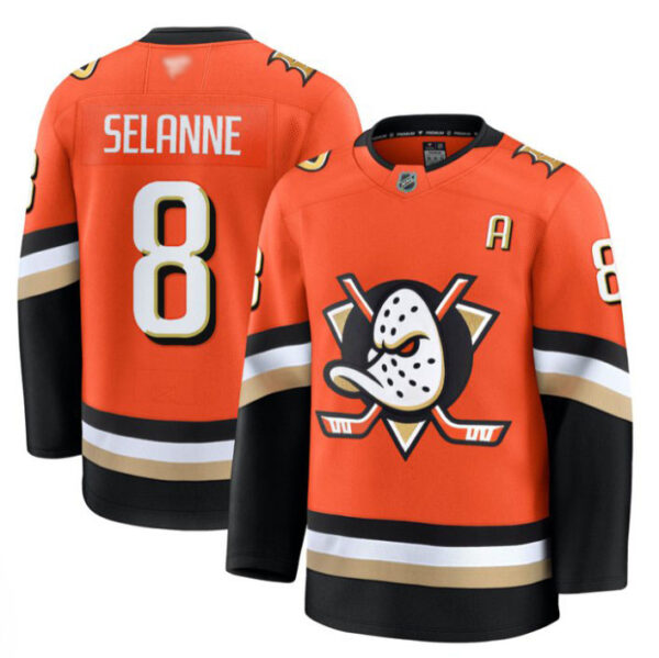 Teemu Sel?nne Jersey #8 Anaheim Ducks 2025 Premium Stitched Home