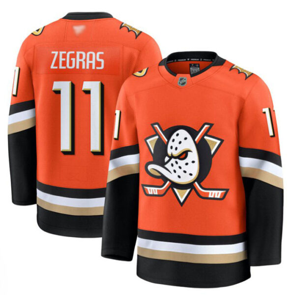 Trevor Zegras Jersey #11 Anaheim Ducks 2025 Premium Stitched Home