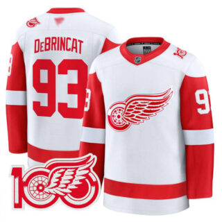 Alex DeBrincat Jersey #93 Detroit Red Wings 100th Anniversary Stitched White