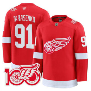 Vladimir Tarasenko Jersey #91 Detroit Red Wings 100th Anniversary Stitched Red
