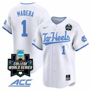 Men's North Carolina Tar Heels #1 Alex Madera Jersey
