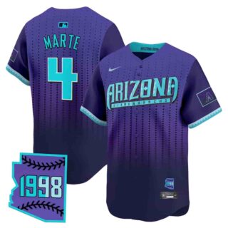 Men's Arizona Diamondbacks 2025 City Connect Vapor Premier Limited Jersey Stitched Ketel Marte 4