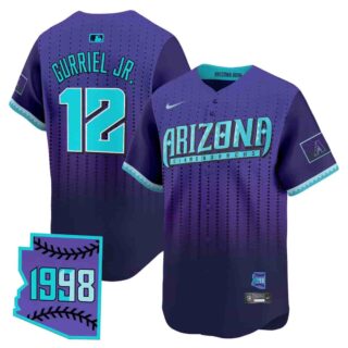Men's Arizona Diamondbacks 2025 City Connect Vapor Premier Limited Jersey Stitched Lourdes Gurriel Jr. #12