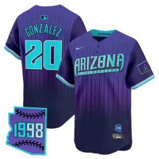 Men's Arizona Diamondbacks 2025 City Connect Vapor Premier Limited Jersey Stitched Luis Gonzalez #20