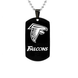 Atlanta Falcons NFL Necklace Logo Fans for men stainless steel titanium silver Black Dog tag Military tag pendant