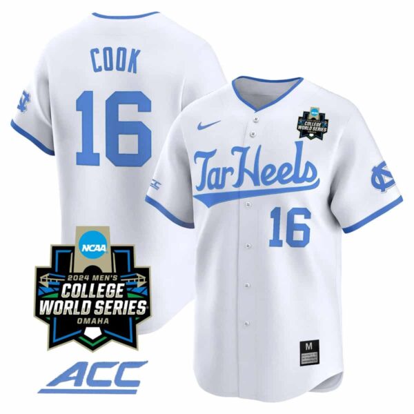 Men's North Carolina Tar Heels #16 Casey Cook Jersey