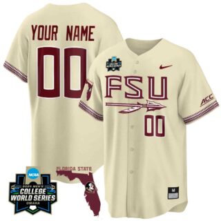 Custom Florida State Seminoles 2024 College World Series Vapor Premier Limited Jersey V2 All Stitched