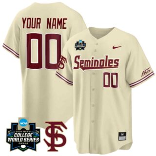 Custom Florida State Seminoles 2024 College World Series Vapor Premier Limited Gold Jersey V2 All Stitched