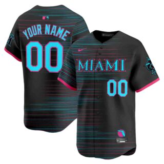 Custom Miami Marlins 2025 City Connect Vapor Premier Limited Jersey All Stitched