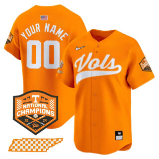 Custom Tennessee Volunteers 2024 Champions Vapor Premier Limited baseball Jersey All Stitched Orange