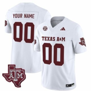 Custom Texas A&M Aggies Jersey Name and Number Vapor Limited College Football Stitched White
