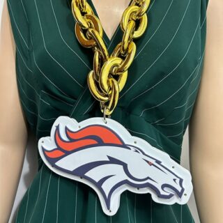 Denver Broncos Oversized Superfan Chain Necklace