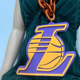 Desert Cactus Los Angel Lakers Oversized Superfan Chain Necklace
