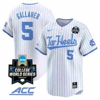 Men's North Carolina Tar Heels #5 Gavin Gallaher Jersey