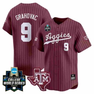 Men's Texas A&M Aggies #9 Gavin Grahovac Jersey