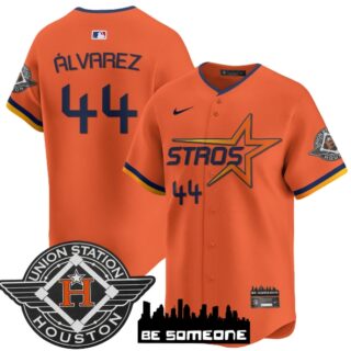Men's Houston Astros 2025 City Connect Vapor Premier Limited Jersey All Stitched Orange Yordan alvarez #44