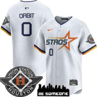 Men's Houston Astros 2025 City Connect Vapor Premier Limited Jersey All Stitched White Orbit #0