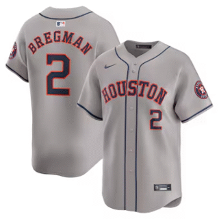 Men's Houston Astros 2025 City Connect Vapor Premier Limited Jersey All Stitched gray #2 bregman